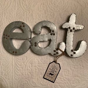 NWT - Galvanized Steel Sign by Natural Home
